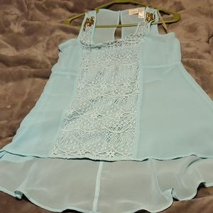 Turquoise Daytrip Lg Sheer Tank